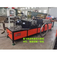 鑫飛揚全鐵盤法蘭數(shù)控沖孔、卷圓切斷一體機